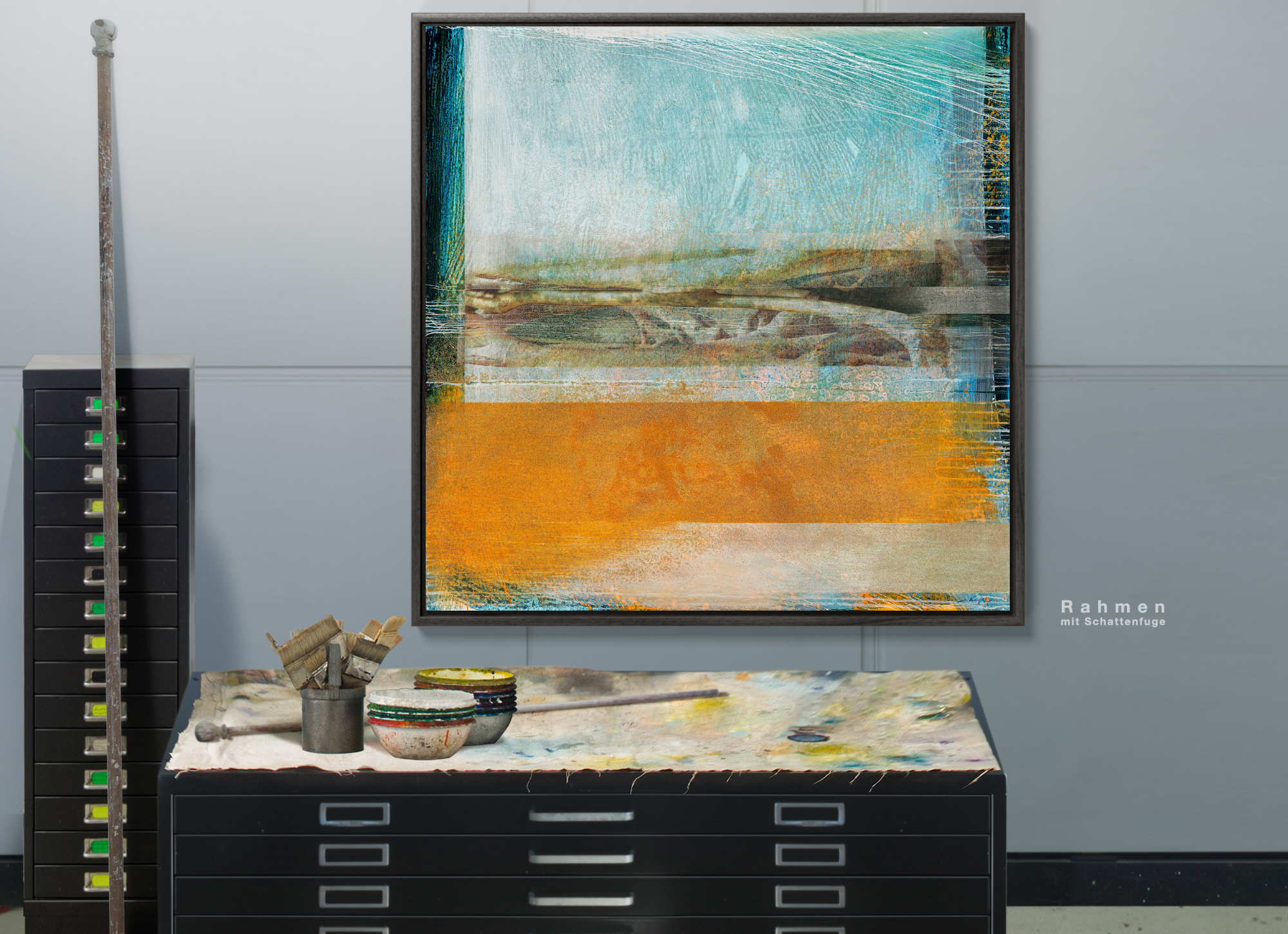 NR.45 GemäldeDruck 100x100cm Australische Landschaft V