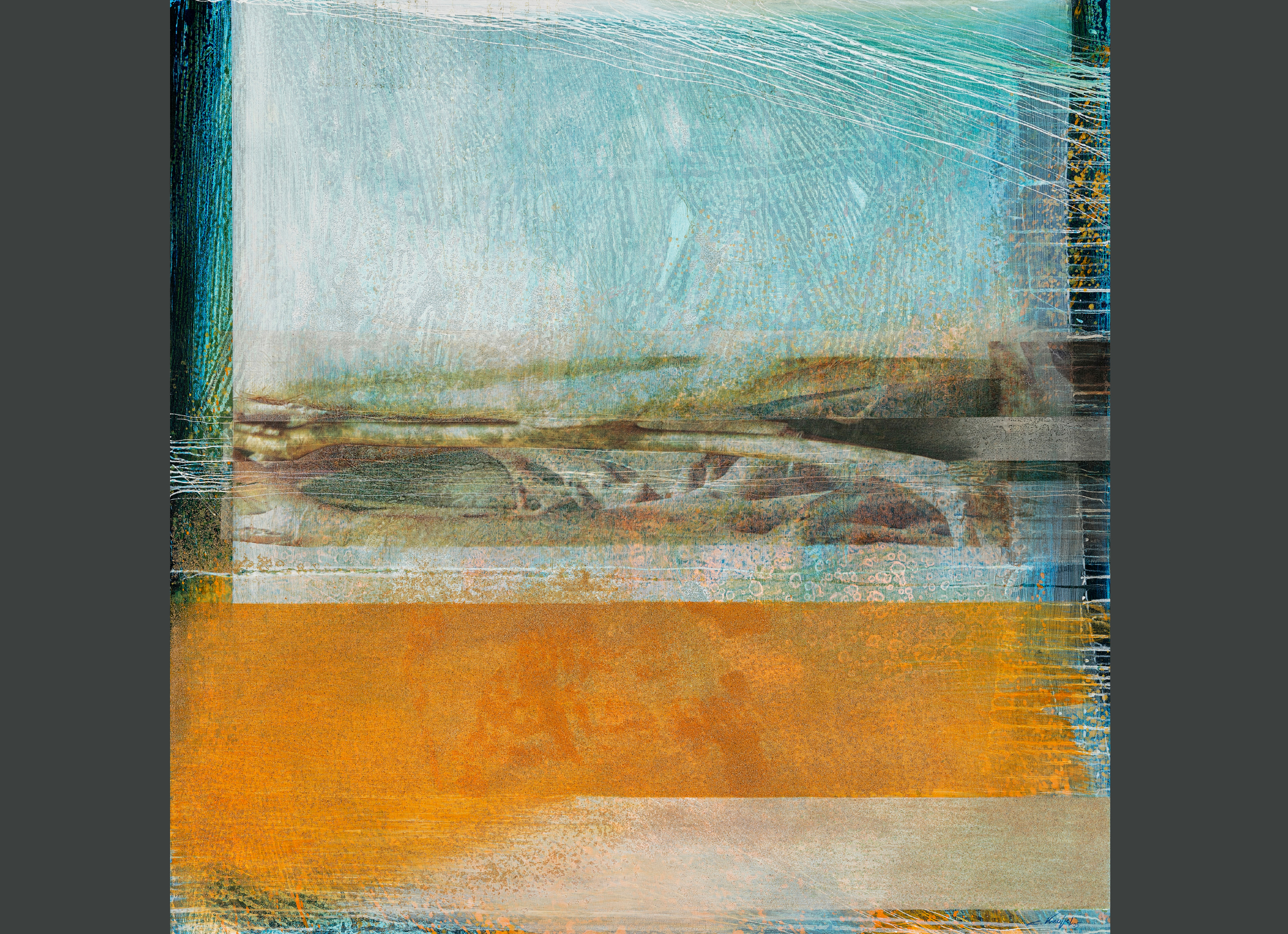 NR.45 GemäldeDruck 100x100cm Australische Landschaft V